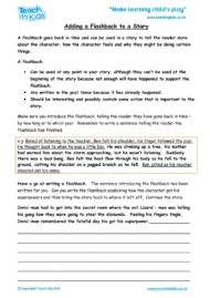 Worksheets for kids - adding-a-flashback-to-a-story